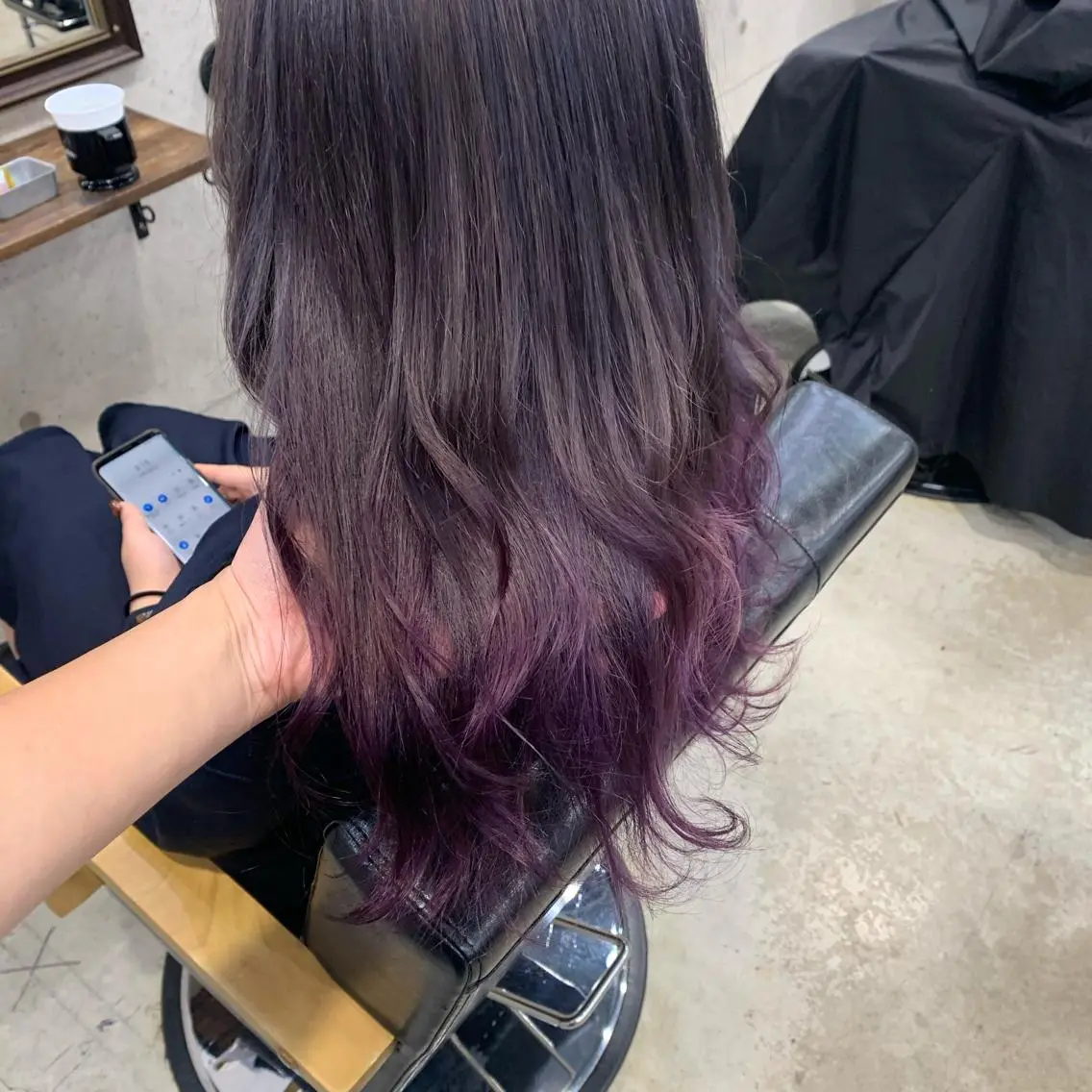 カラー グラデーションカラー ラベンダーカラー 天野 利咲のヘアスタイル