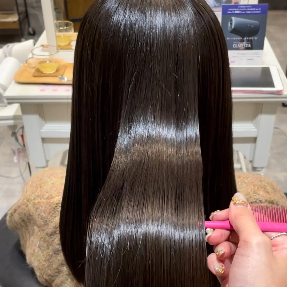 ロング カラー 髪質改善 ヘアカラー ヘアアレンジ🪽🎀 艶カラー/天王寺のヘアスタイル