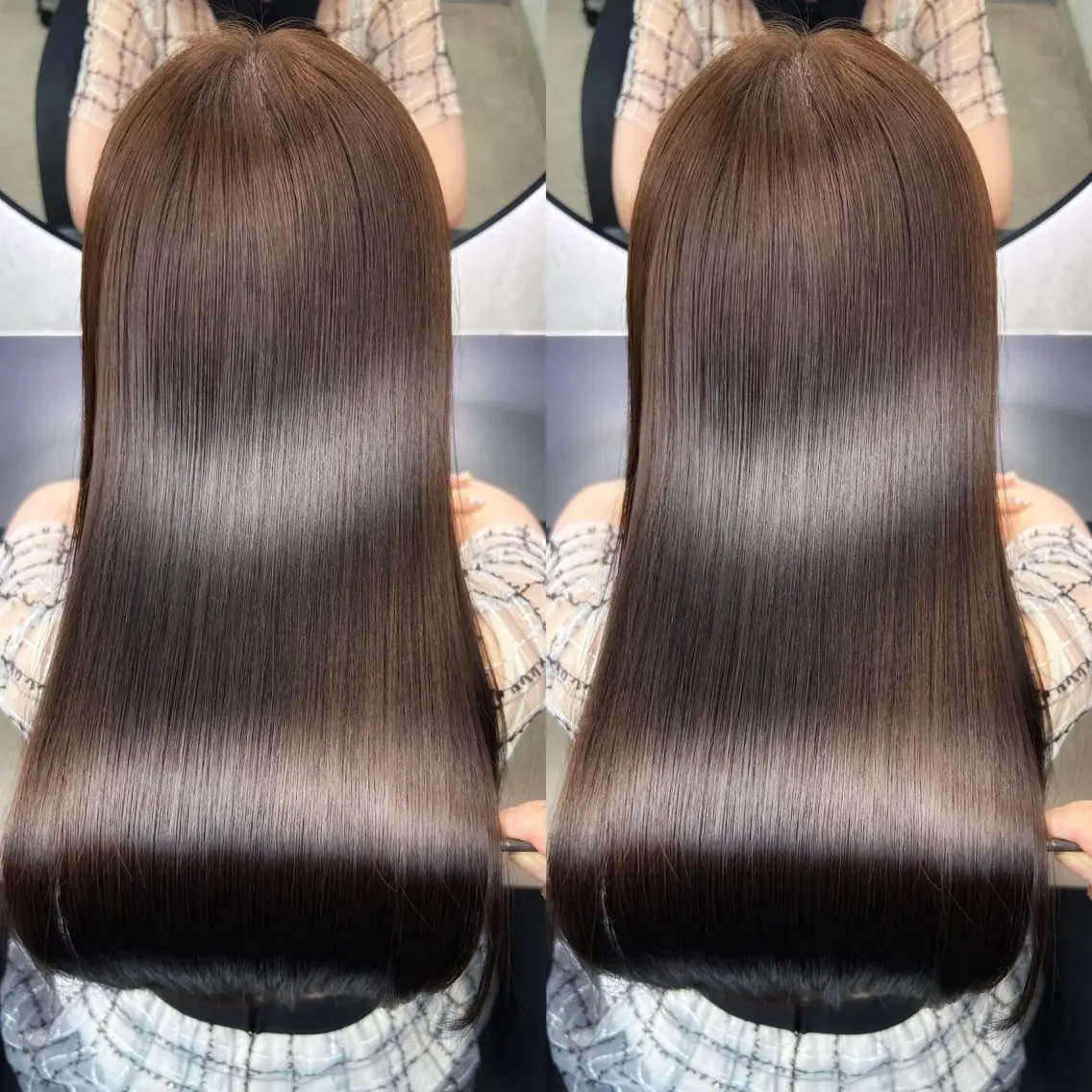 ロング カラー 髪質改善 韓国風ヘア ロング 縮毛矯正 カット ヘアカラー 縮毛矯正 トリートメント 新宿/美髪矯正 髪質改善/韓国風山本のヘアスタイル
