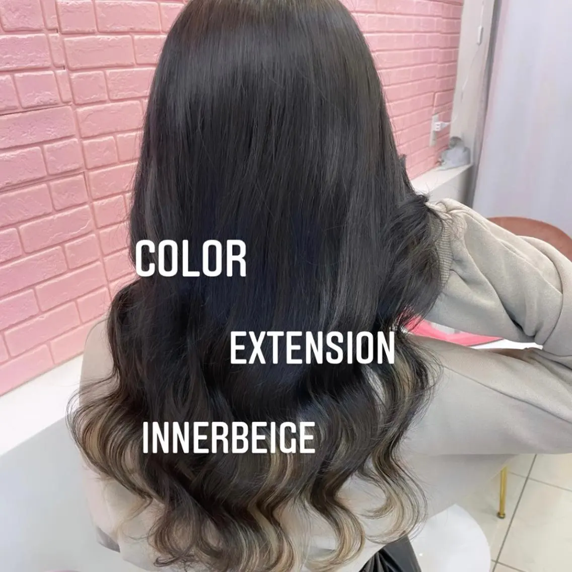 ロング カラー ヘアカラー エクステ エクステ🩵ブリーチ 韓国ヘア🩵KAEのヘアスタイル
