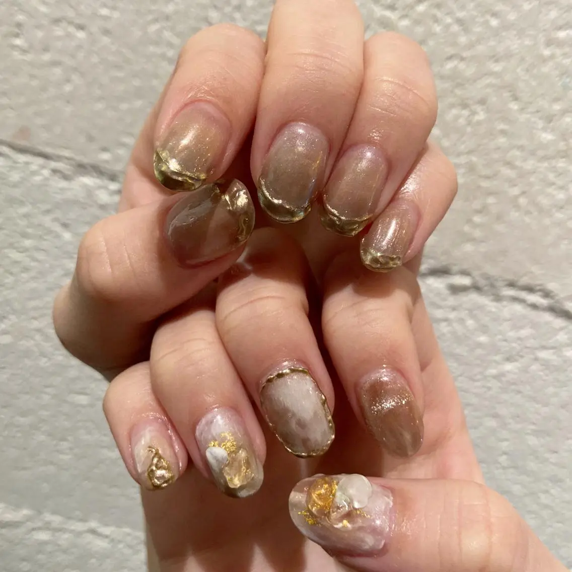 ネイル ニュアンスネイル ホワイト mimi nail✧︎*。のネイルデザイン