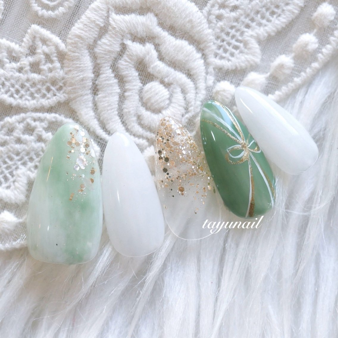 ネイル アートネイル ジェルネイル パラジェル ネイルサロン 【たゆnail】小中のネイルデザイン
