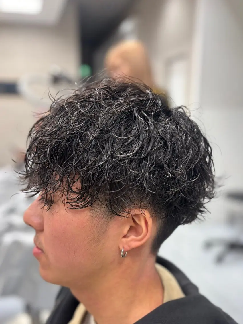 ショート パーマ メンズ カット パーマ メンズ特化韓国風 パーマスタイル/りんのヘアスタイル