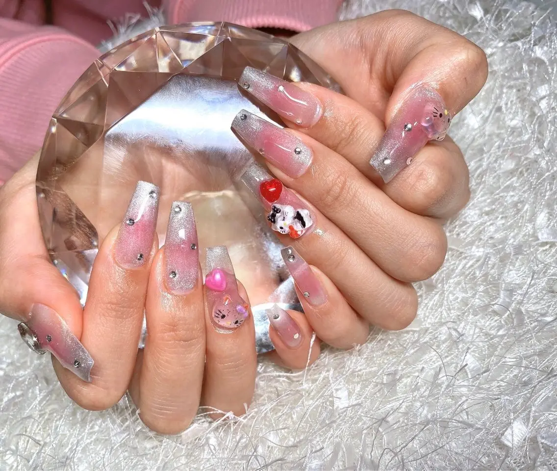 ネイル 長さ出し フレンチネイル ジェルネイル グラデーション 韓国ネイル ハンドネイル Nail&eye Belire 新宿のネイルデザイン