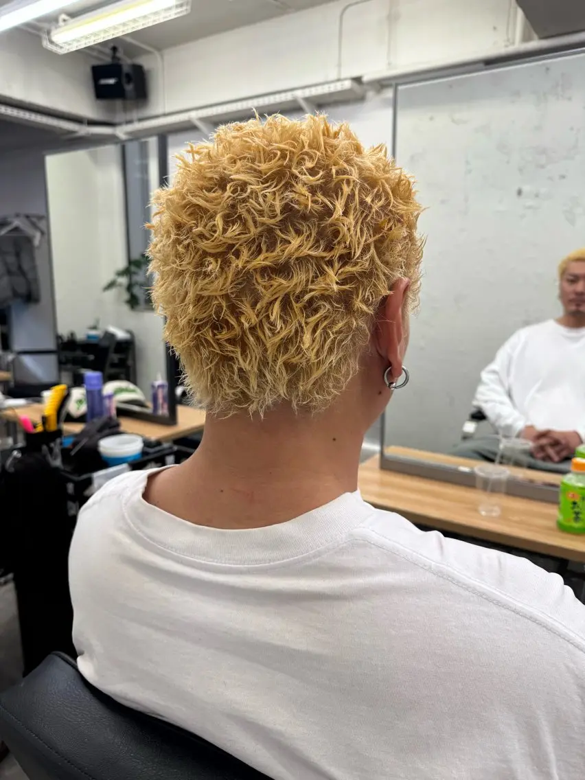 ショート カラー パーマ メンズ メンズパーマ カット ヘアカラー パーマ 💈メンズ特化💈 TASUKUのヘアスタイル