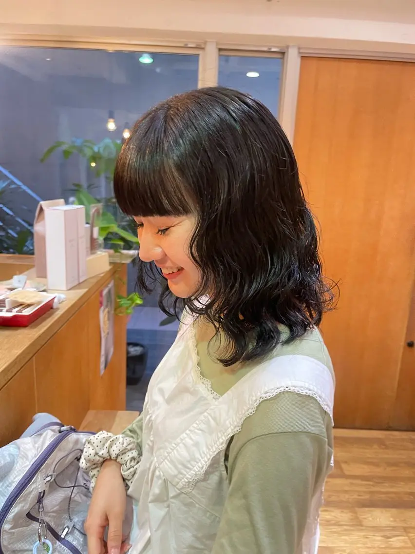 ミディアム パーマ ミディアムパーマ パーマ レイヤー/縮毛矯正 🪄chihiroのヘアスタイル