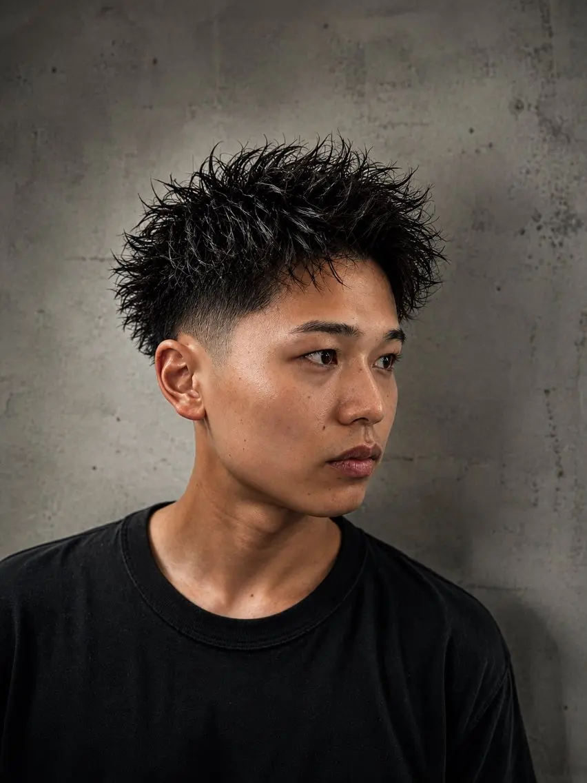 ショート パーマ メンズ フェードカット メンズパーマ カット パーマ 川﨑 大暉のヘアスタイル