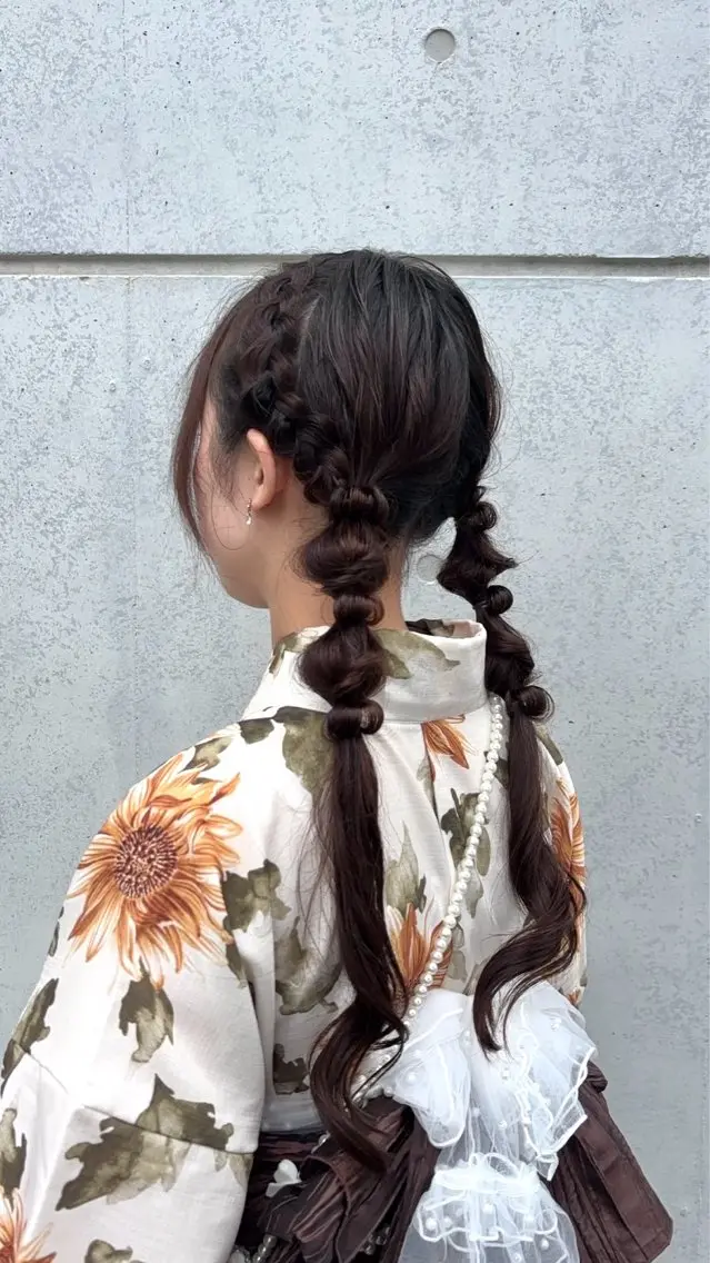 ロング ヘアアレンジ ヘアセット さくら🐼ྀི 杜せきのした駅3分のヘアスタイル