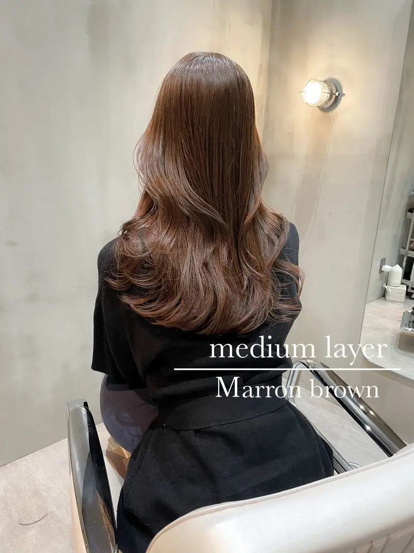 セミロング 髪質改善 韓国風ヘア レイヤーカット カット ヘアカラー トリートメント LOMA🇰🇷 銀座クボタのヘアスタイル