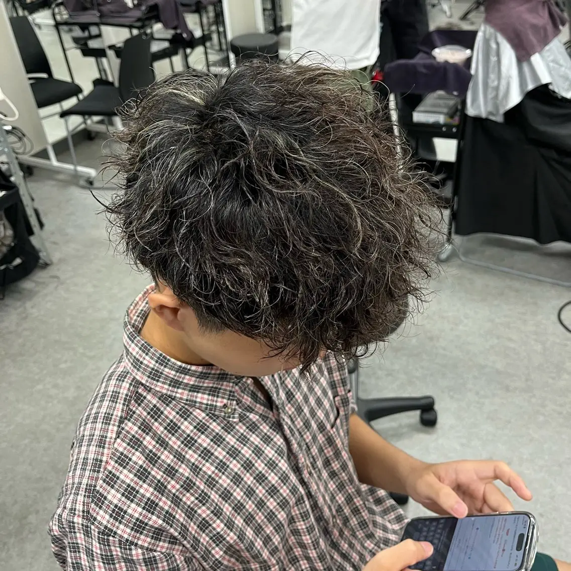 ショート カラー パーマ メンズ カット パーマ ヘアセット 🔥メンズ 特化🔥菊水皐暉🔥のヘアスタイル