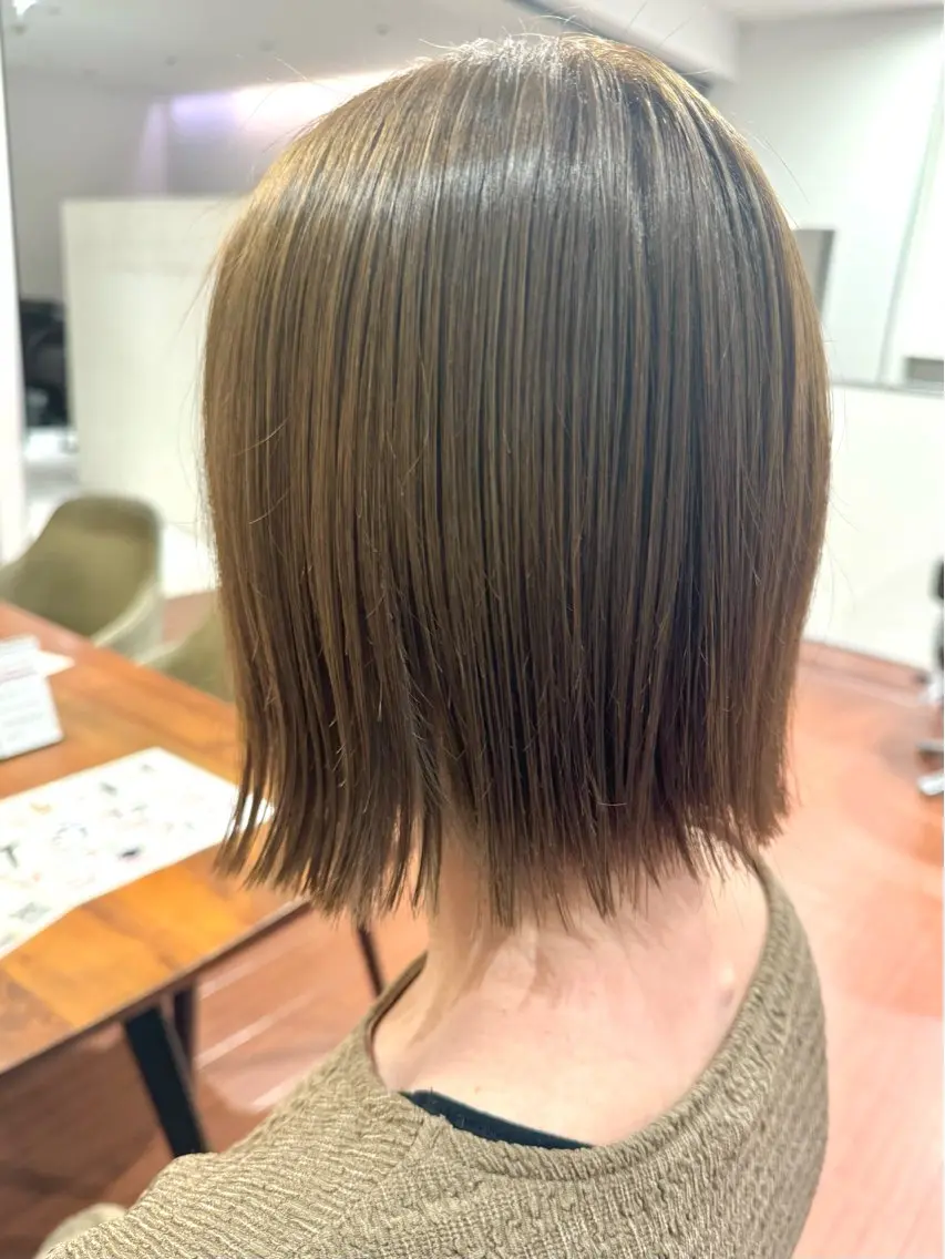 ミディアム 切りっぱなしボブ ボブ megumi ⭐︎のヘアスタイル