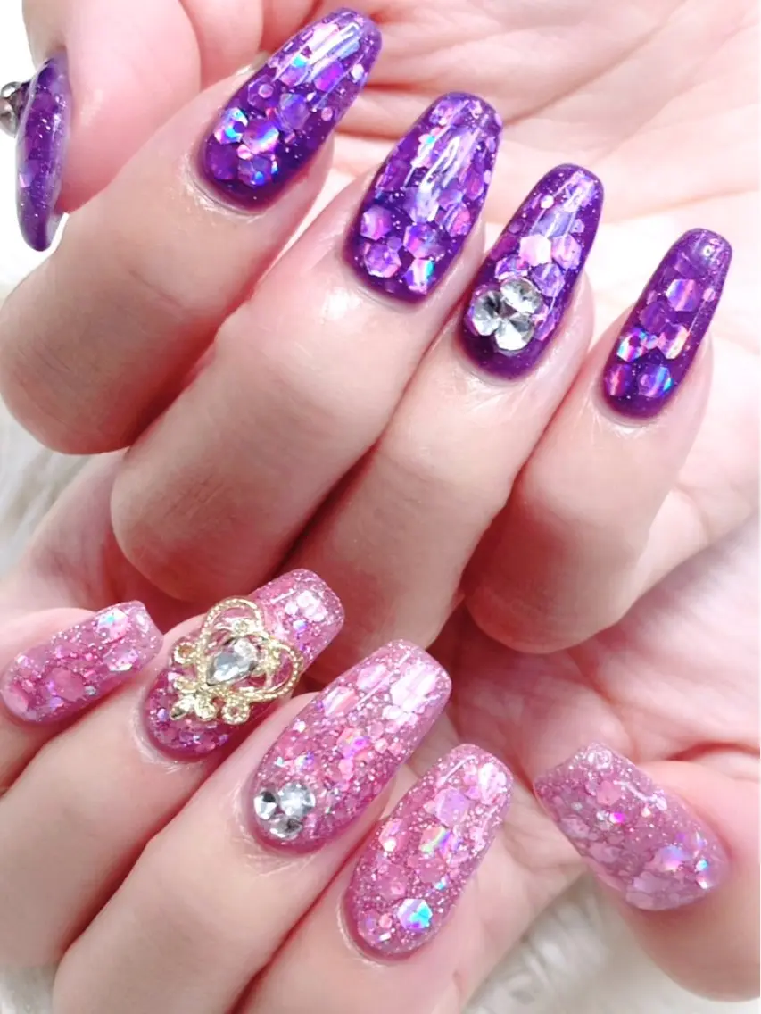 ネイル フラッシュネイル ラメ(グリッター) Nail Salon Lianのネイルデザイン