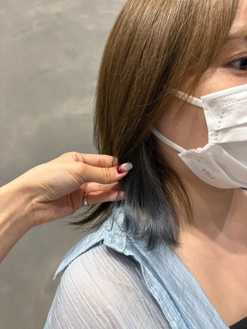 ミディアム ヘアカラー トリートメント 🪿透明感/艶カラー ﾜﾀﾅﾍﾞｱｵｲのヘアスタイル