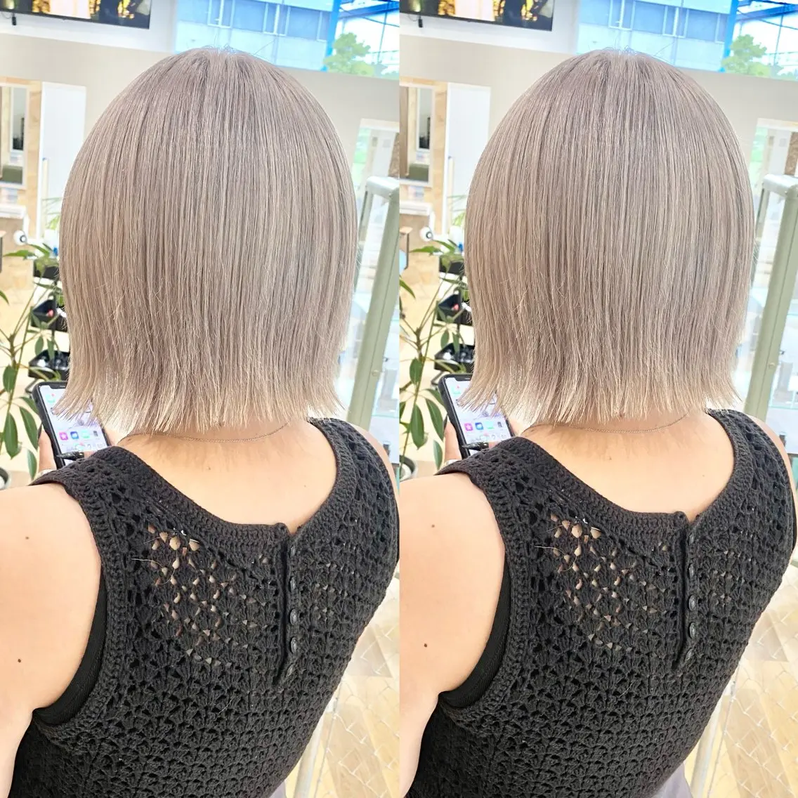 ミディアム カット ヘアカラー トリートメント ケアブリーチ 黒瀬有汰のヘアスタイル