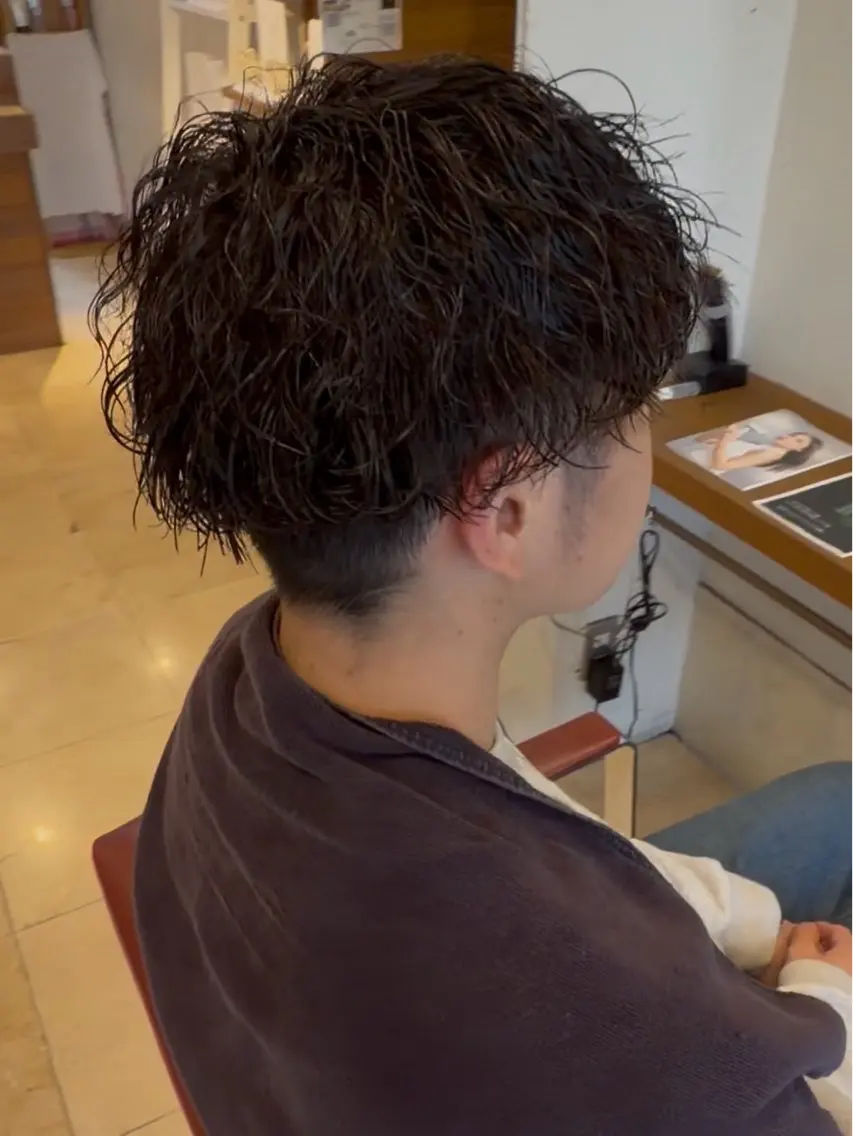 ショート カット パーマ 今村俊介 メンズカットのヘアスタイル