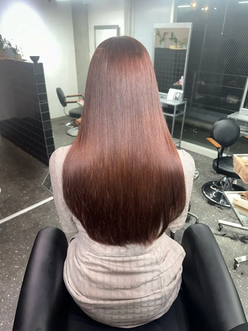 ロング パーマ カット 縮毛矯正 トリートメント 髪質改善⭐️縮毛矯正 中野⭐️Rinaのヘアスタイル