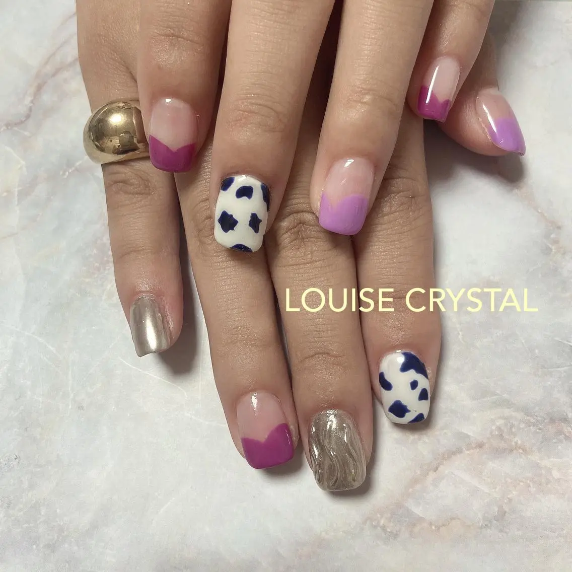 ネイル ハンドネイル LOUISE CRYSTALのネイルデザイン
