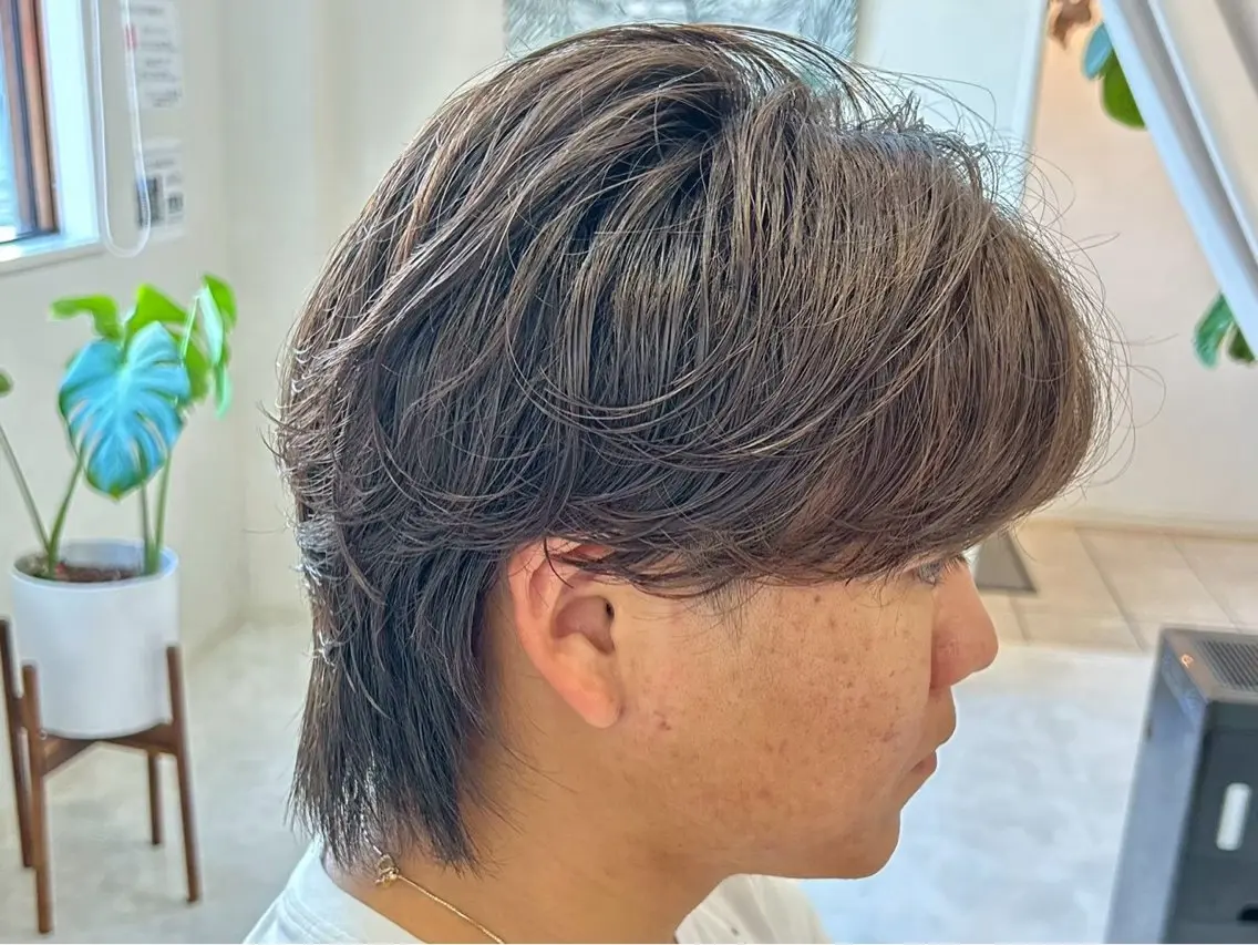 ショート センターパート 韓国ヘア・綾也のヘアスタイル