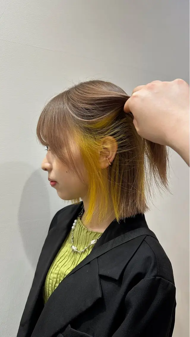 カラー インナーカラー Reina 札幌美容師のヘアスタイル