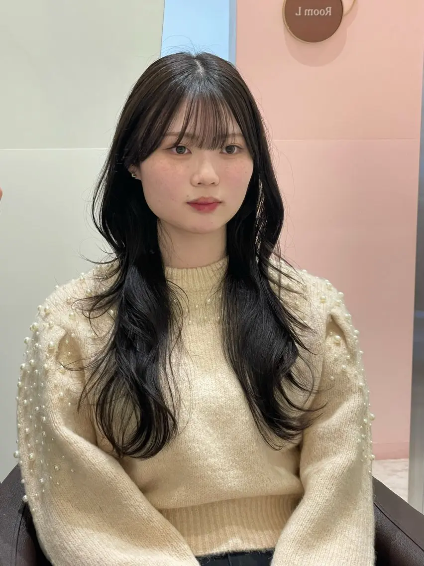 ロング ハイレイヤー 韓国風ヘア レイヤーカット ロング カット ❤︎︎韓国ヘア❤︎︎ 𝑺𝒉𝒊𝒉𝒐のヘアスタイル