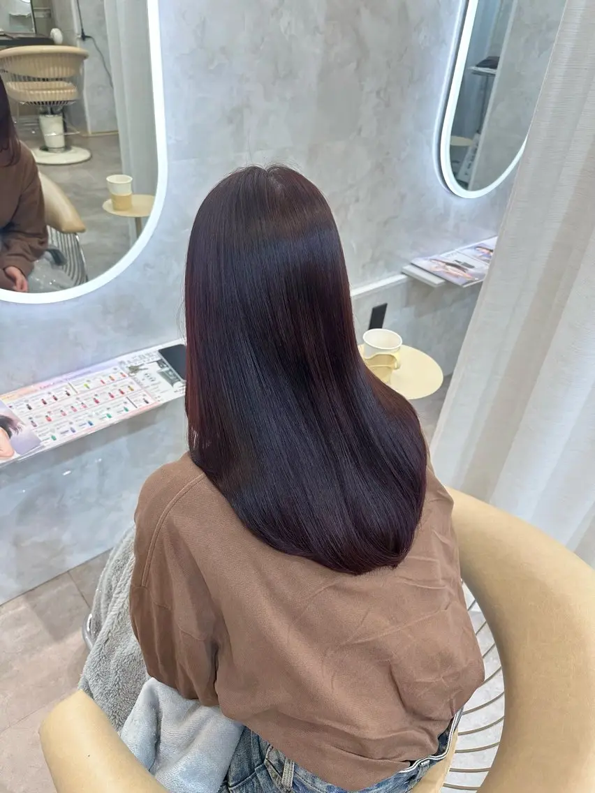 ミディアム カラー ヘアカラー 畑中 夢のヘアスタイル