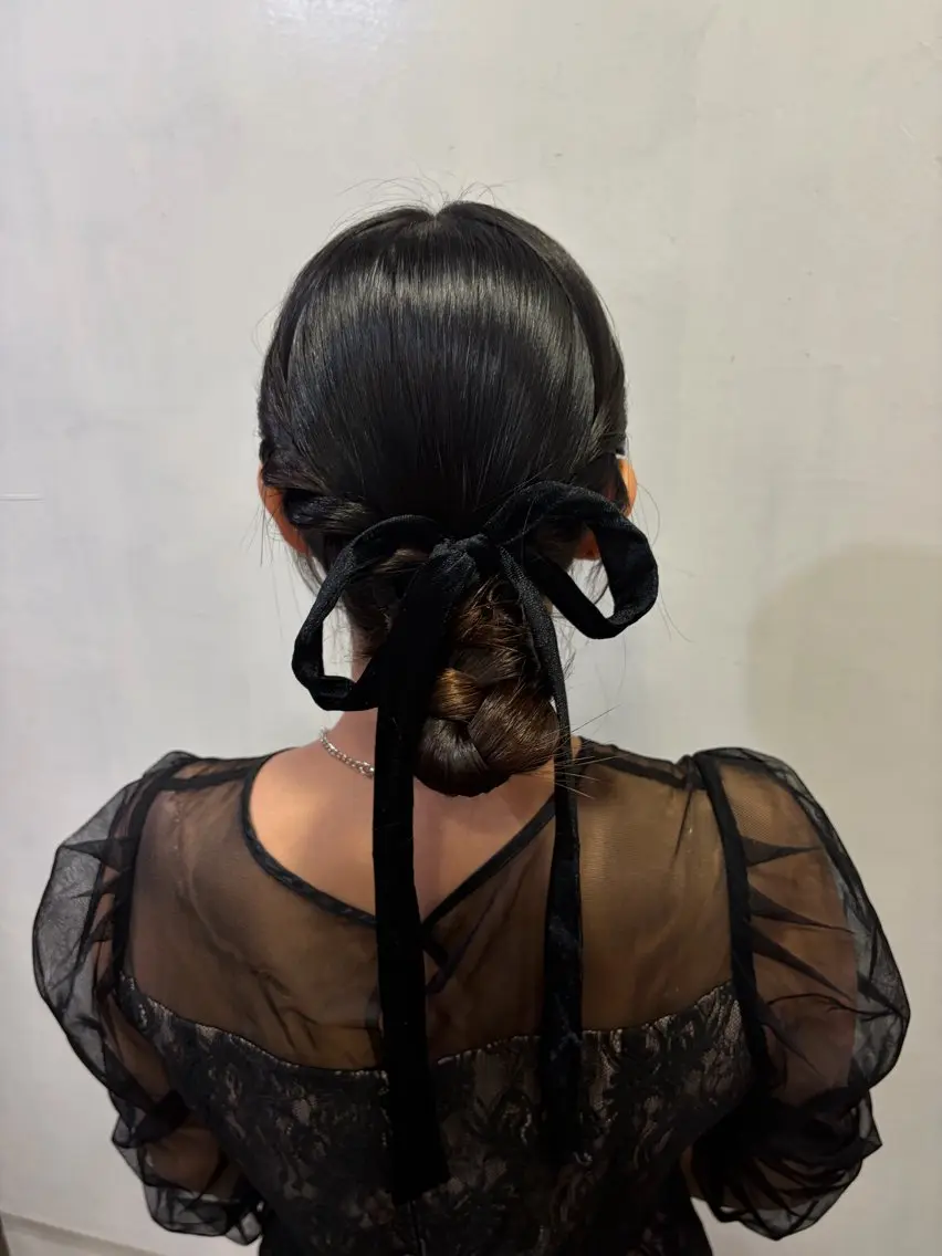ミディアム ヘアアレンジ ヘアセット 髪質改善特化🥣🫧 天神美容室のヘアスタイル