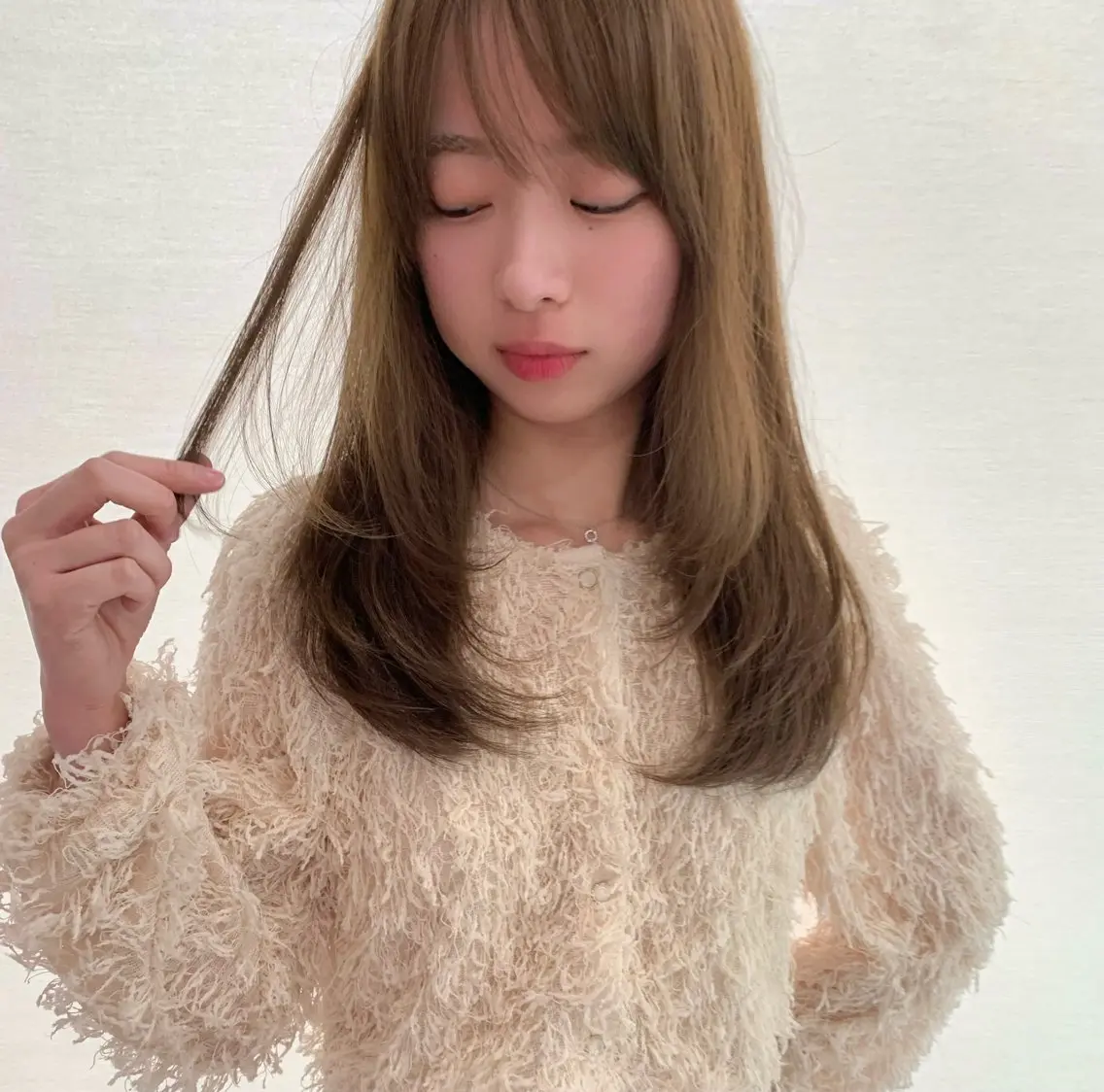 セミロング ヘアカラー 💎お顔まわりカット 【シクネ】ユウダイのヘアスタイル