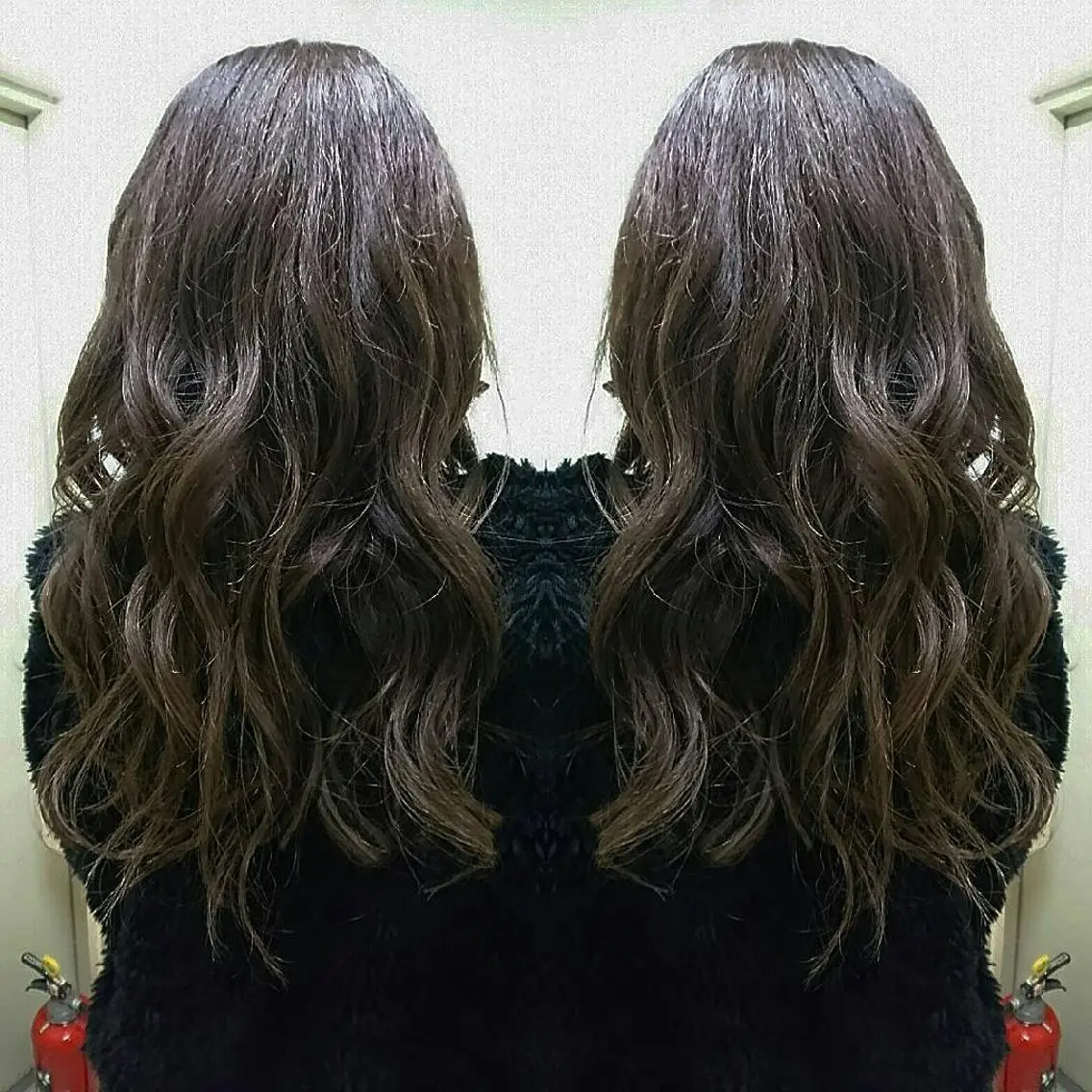 ミディアム カラー グレージュ センター南 SEIJIのヘアスタイル