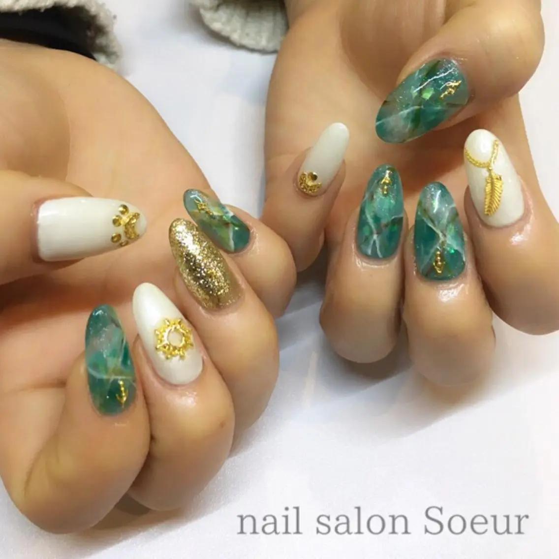 ネイル アートネイル ジェルネイル 大理石ネイル(マーブル) 持ち込み スカルプネイル ハンドネイル nail salon Soeurのネイルデザイン
