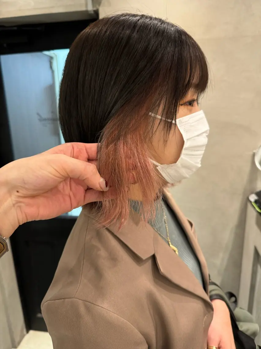 セミロング カット ヘアカラー トリートメント 新宿/顔周りカット +レイヤー=しずく♩のヘアスタイル