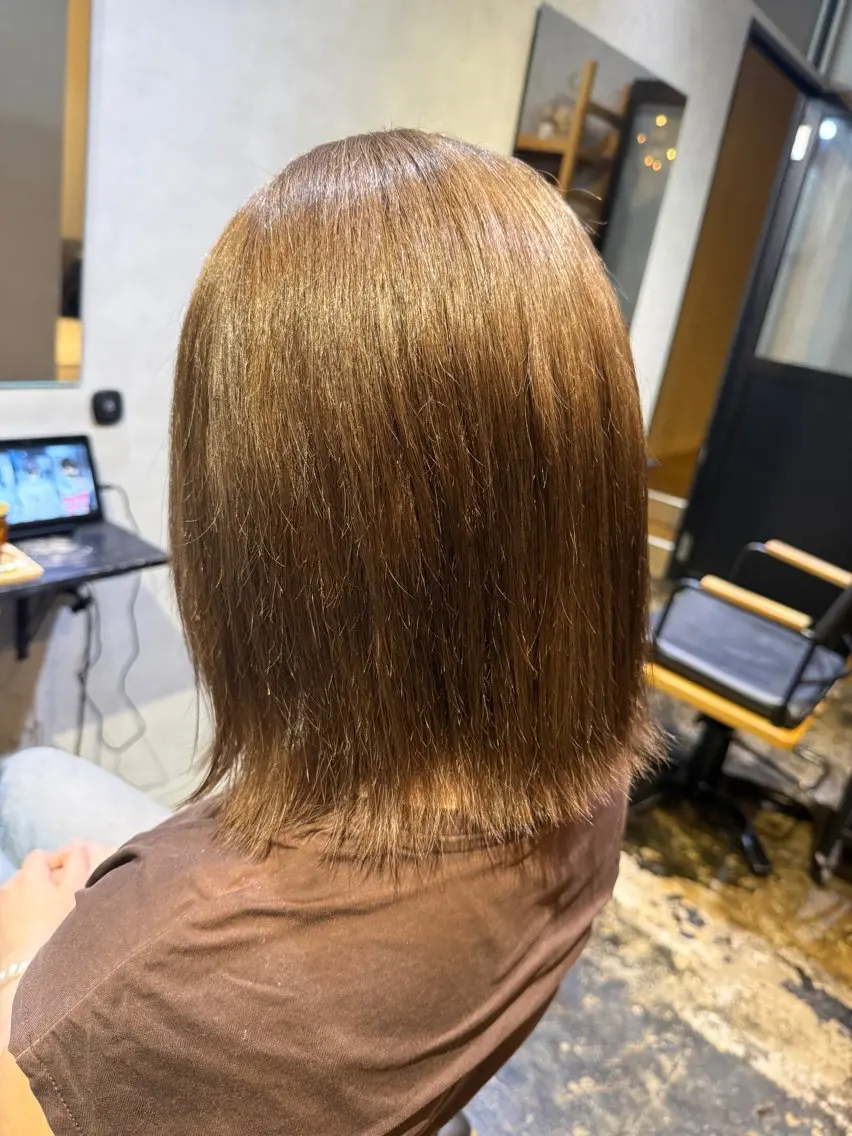 ミディアム カラー カット ヘアカラー トリートメント 透明感カラー/パーマ 🌀アオノのヘアスタイル