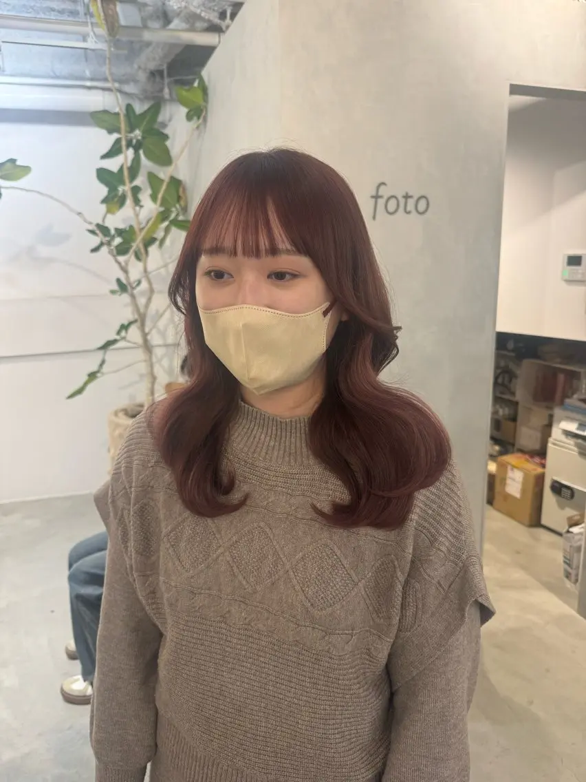 セミロング カット ヘアカラー トリートメント 新宿/顔周りカット +レイヤー＝しずく♩のヘアスタイル