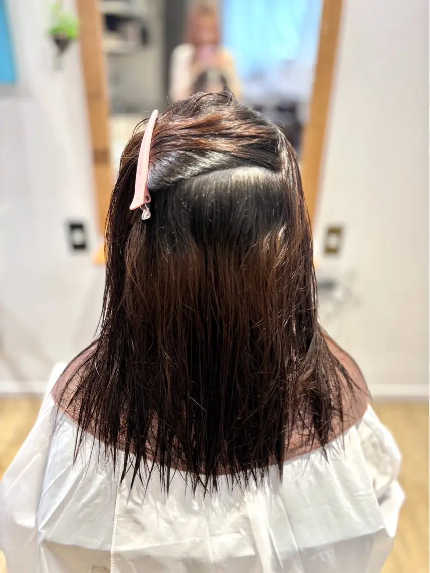 ロング 横浜|韓国レイヤー| 暖色カラー|まなとのヘアスタイル