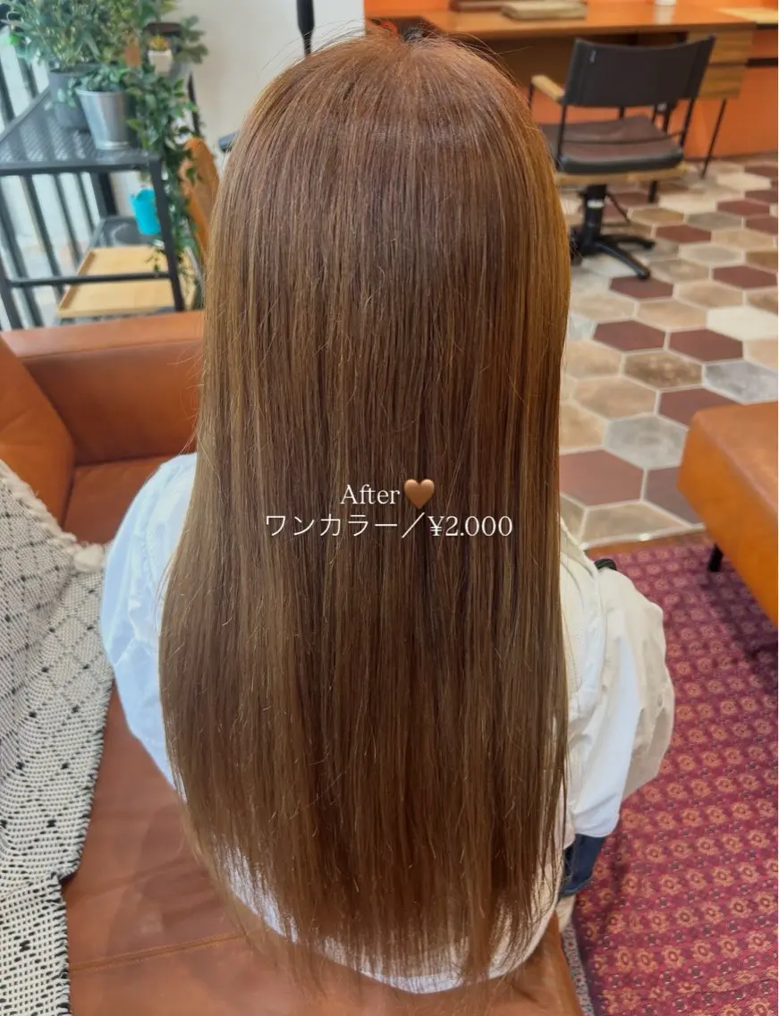 ロング カラー ブラウンカラー ナチュラルブラウン トリートメント ヘアカラー 佐藤光華/JANU /カラーモデルのヘアスタイル