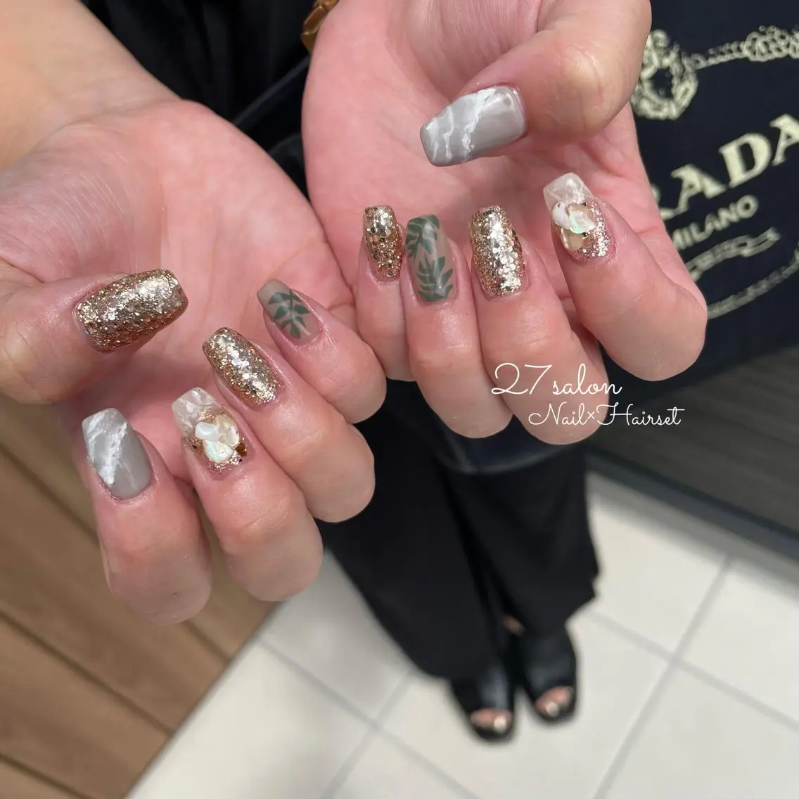 ネイル アートネイル ニュアンスネイル 27salon yuinaのネイルデザイン