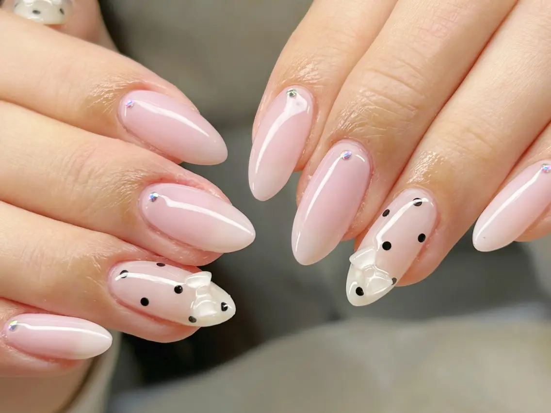 ネイル アートネイル チークネイル 成人式 入学式 長さ出し ハンドネイル Lino Nailのネイルデザイン