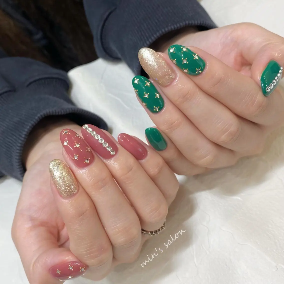 ネイル アートネイル ゴージャス ストーンネイル みん 🌸のエステ・リラクイメージ