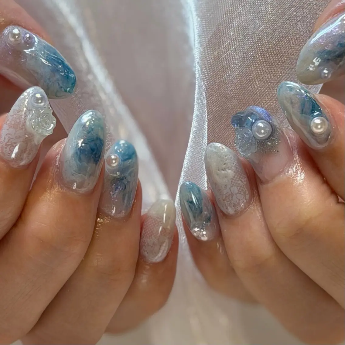 ネイル ニュアンスネイル yume 🎀大人ガーリー🎀のネイルデザイン