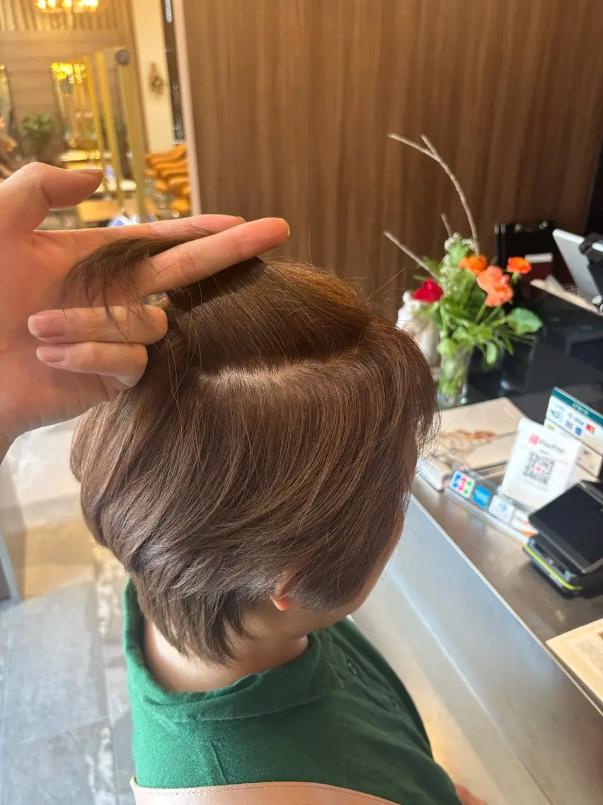 ショート カラー 透明感カラー ハイトーンカラー 白髪ぼかし&ショート &ツヤ髪💎YUMAのヘアスタイル
