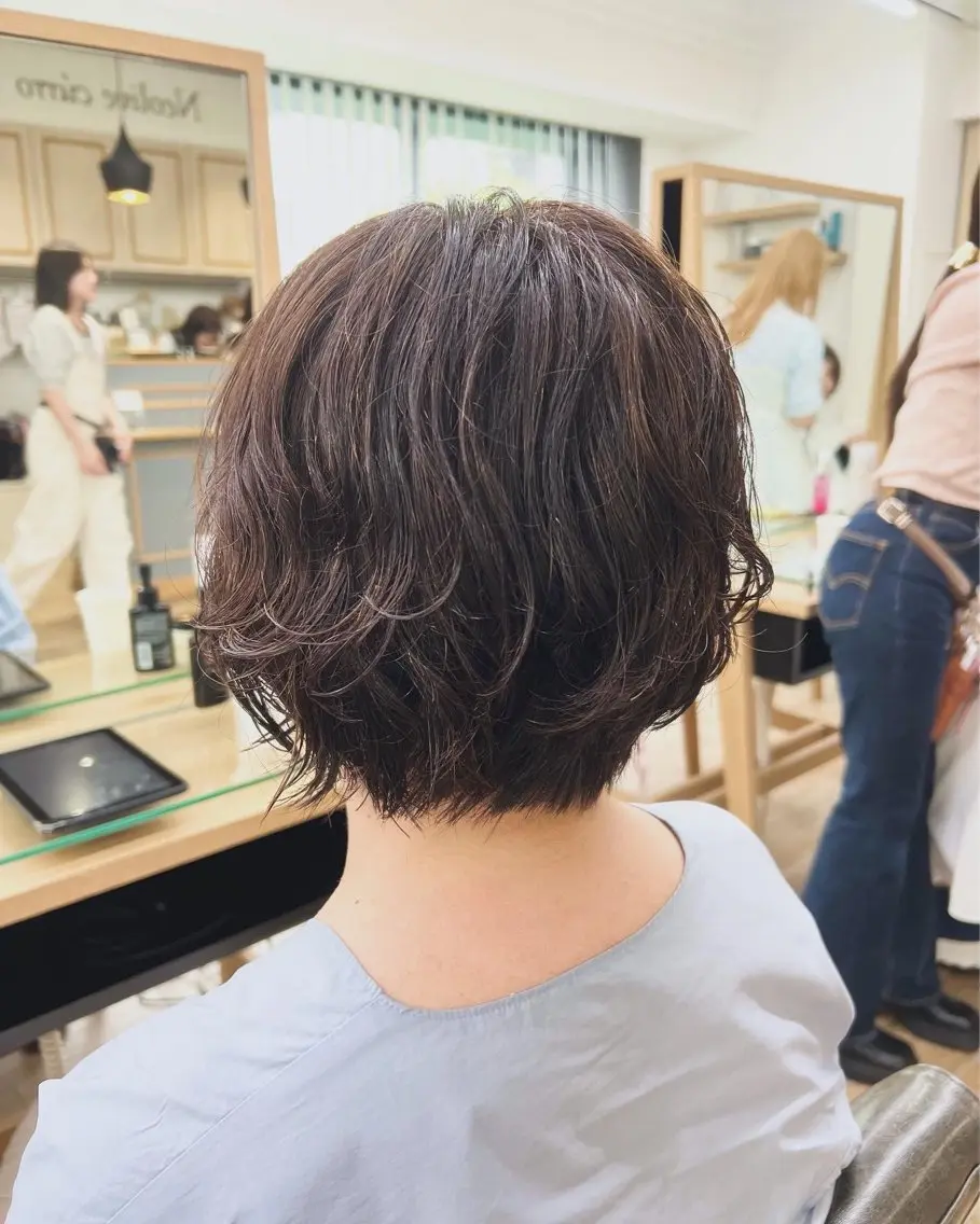 ショート カラー ハイライトカラー くせ毛 ハイライト ショートヘア カット ヘアカラー トリートメント パーマ/ハイライト 💙鶴岡 愛💙のヘアスタイル
