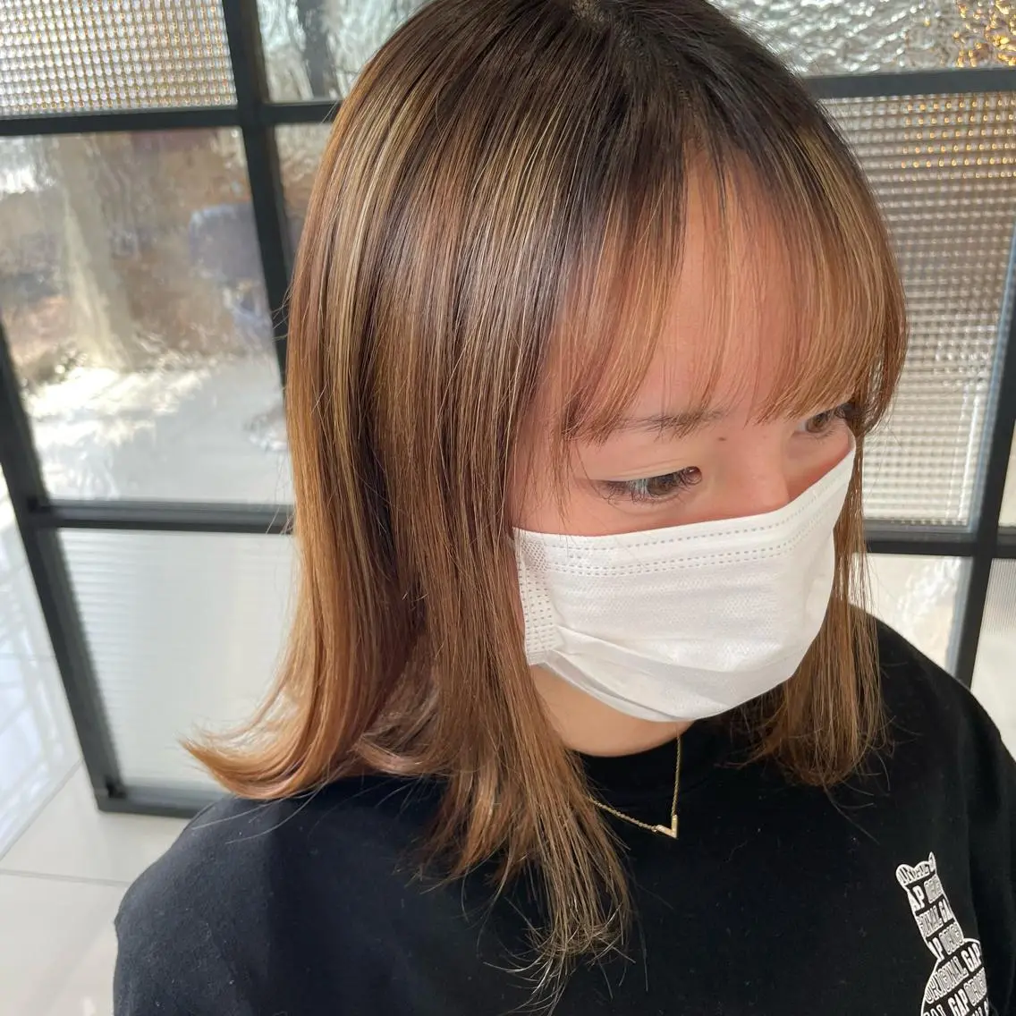 前髪カットの写真