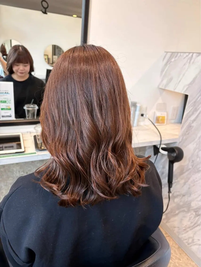 ミディアム ミディアムパーマ SEA BELLE YASUのヘアスタイル