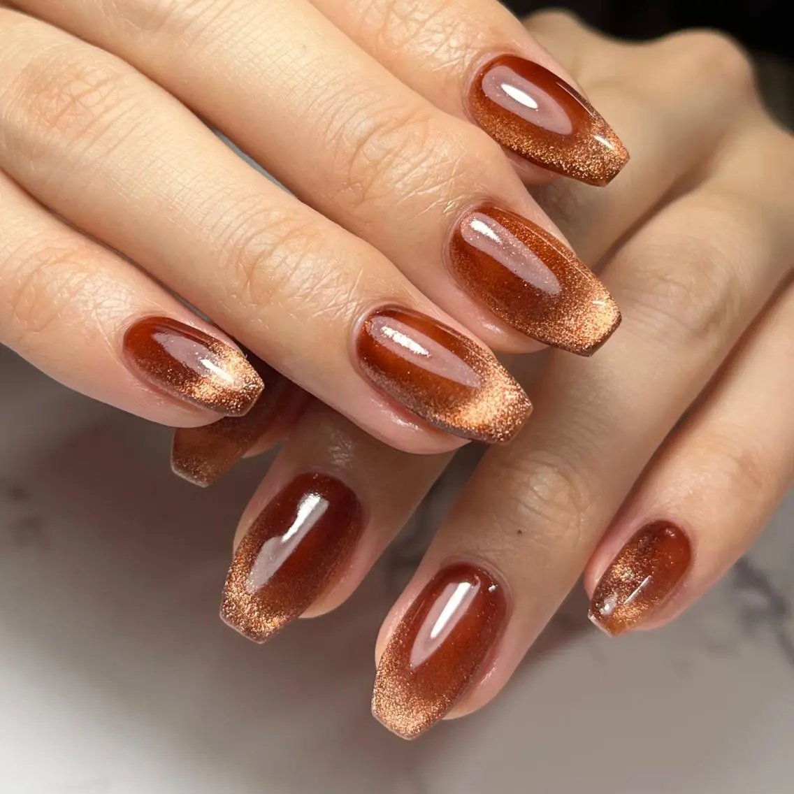 ネイル マグネットネイル ニュアンスネイル スクエアネイル ハンドネイル NAIL NOWのネイルデザイン