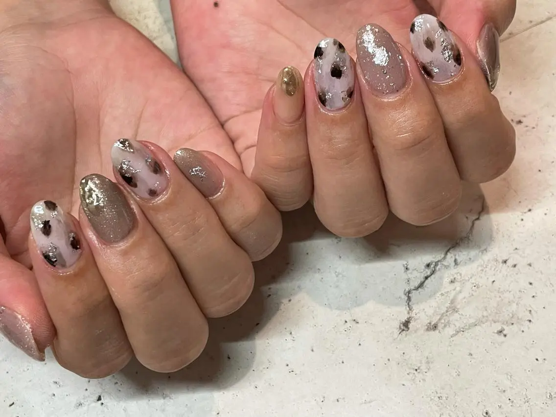 ネイル ハンドネイル 韓国/ワンホン/長さ 出しつけ放題🎀のネイルデザイン
