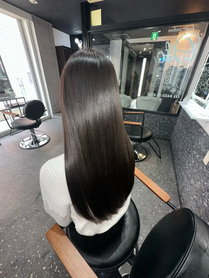 ロング パーマ カット 縮毛矯正 トリートメント 髪質改善⭐️縮毛矯正 中野⭐️Rinaのヘアスタイル