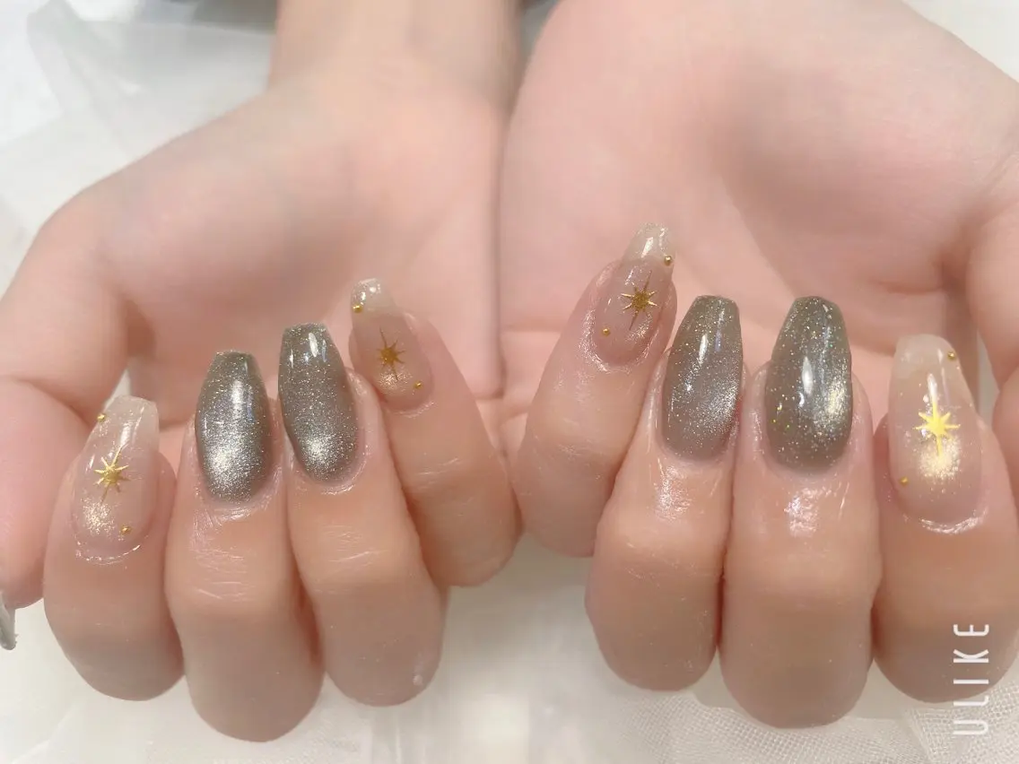 ネイル ハンドネイル 🫧えび シンプルデザイン🫧のネイルデザイン
