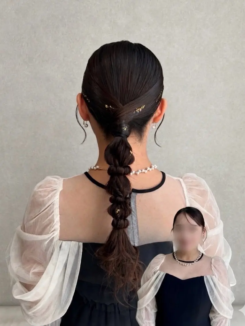 【✨結婚式や同窓会に✨】特別な日のお呼ばれヘアセット🤍🕊️早朝予約相談🆗の写真