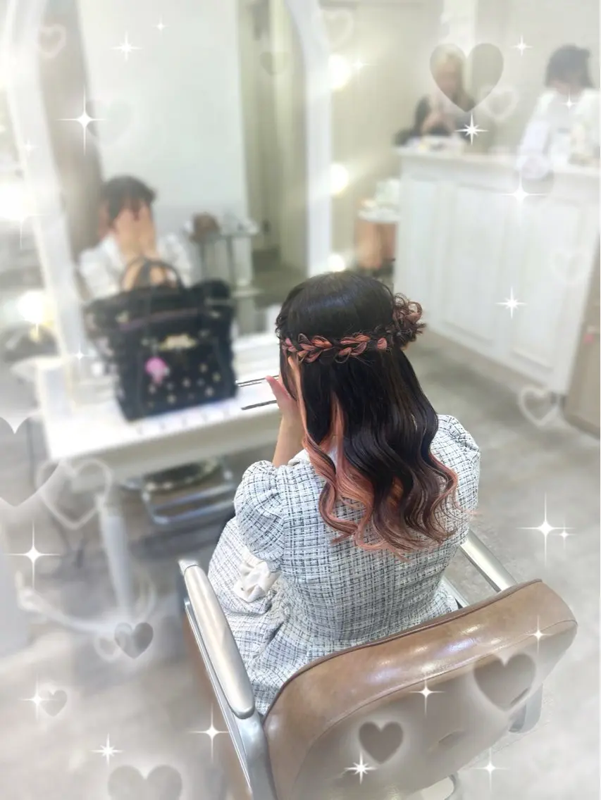 ヘアアレンジ 💖韓国カラー エクステmikotoのヘアスタイル