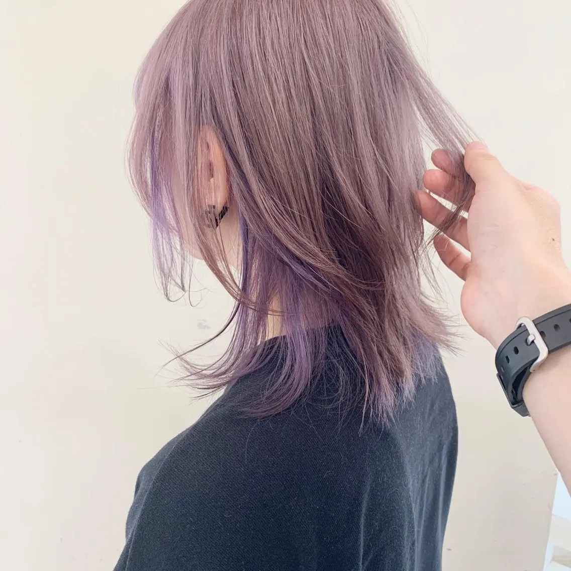 カラー ラベンダーカラー 窪田 椋介のヘアスタイル