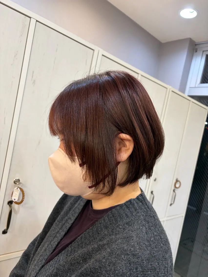 ショート ボブレイヤー ボブ レイヤーカット レイヤー/透けカラー ✨KANAのヘアスタイル